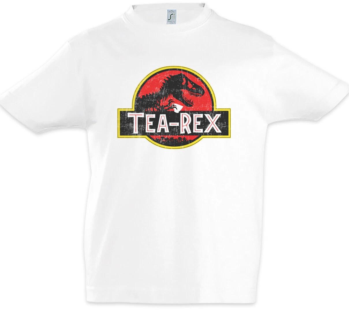 Tea-Rex I Kids Boys T-Shirt Tyrannosaurus Tea T Fun Rex Dinosaur Dino- 100