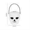 1pc Halloween Skeleton Bucket Portable Skeleton Bucket Barrel Lightweight Shaped Trick or Treat Basket Ornament Halloween
