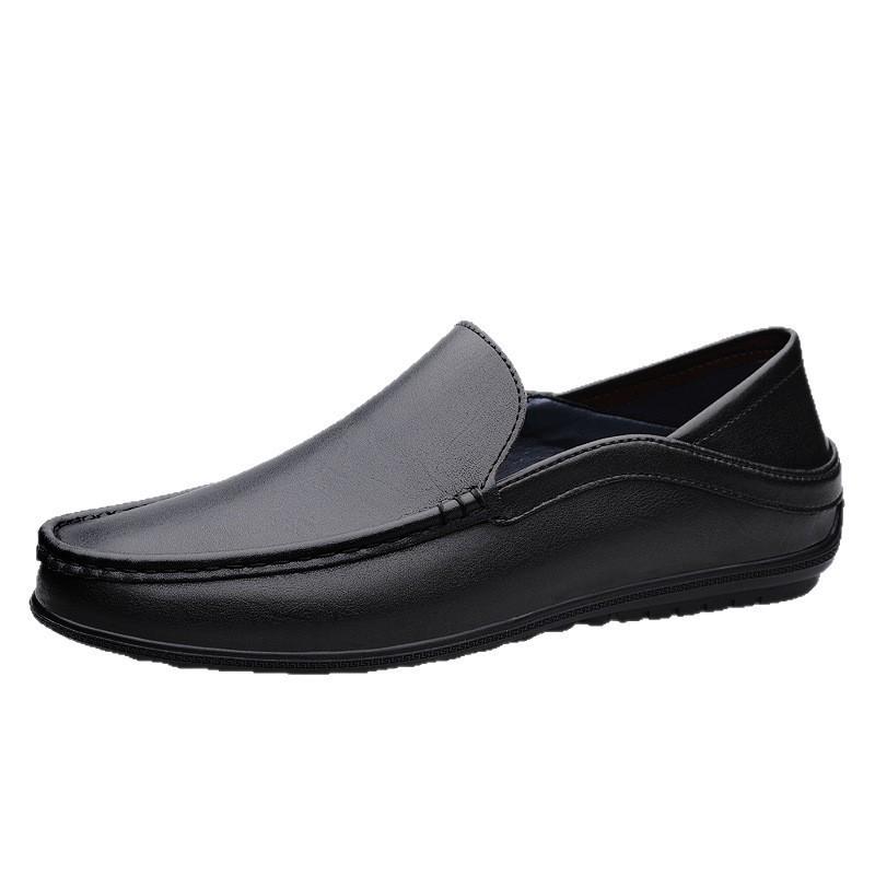 Men's Leather Loafers: Slip-On Low-Top Casual Driving Mules for Spring/Summer