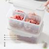 Food Organizing 4 Compartment Fridge Storage Containers Stackable PP Fresh Keeping Box With Lid Food Organizer Box Kitchen