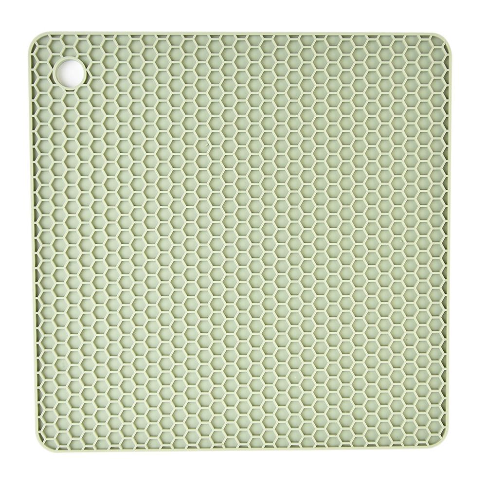 

Heat Insulation Pads Silicone Mat High Quality Kitchen Tools Table Decorations Silicone Table Pads Square Table Placema зелёный