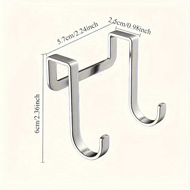 Heavy Duty Double S-Shaped Hooks | Easy-Install Rust-Resistant Polished Wall Hooks for Kitchen & Living Room, Multi-Purpose Home Storage Solution