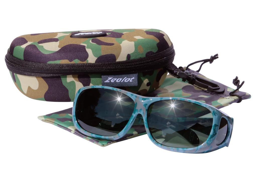 Zealot ZEOG01MLBLN Camouflage Pattern 8 for Men and Outdoor Blue Over-the-Eye Sunglasses, Colors, Polarized, Mirrored, Women, Fishing, Activities,