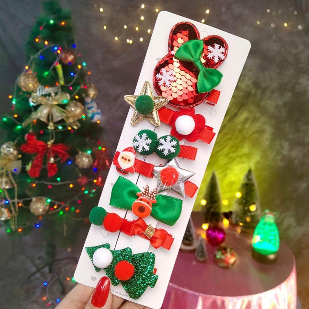 Deer Horn Children Antler Hair Clip Sequin Children Bow Hairpin  Christmas Costume Dress Up