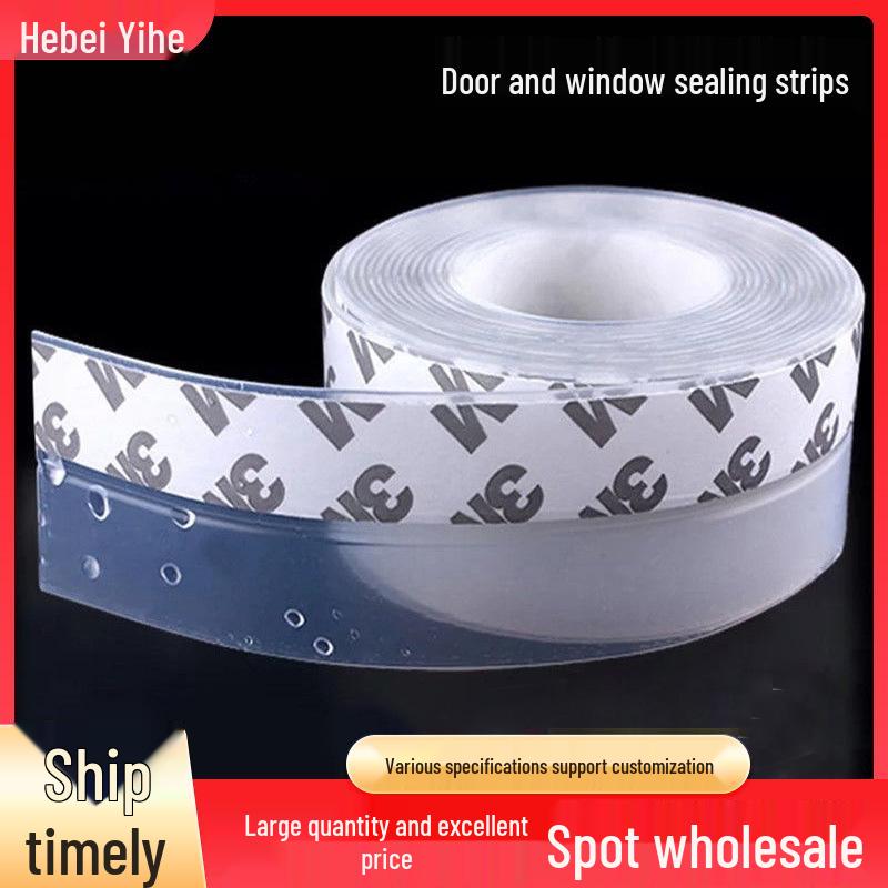 

Self-Adhesive Door & Window Rubber Sealing Strip, Wind & Waterproof, Sound Insulation, for Gaps, Bottoms, and Edges 1m roll transparent【25mm】
