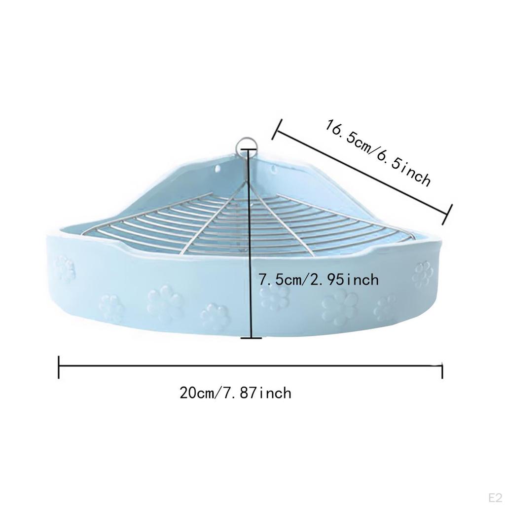 Kaninchen-Katzentoilette Eckschale Töpfchen Haustiertoilette für Meerschweinchen Hamster Kaninchen Frettchen