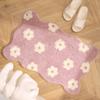Ins Wind Flower Bathroom Absorbent Floor Mat Household Bathroom Plush Foot Mat Toilet Door Non-slip Mat Carpet