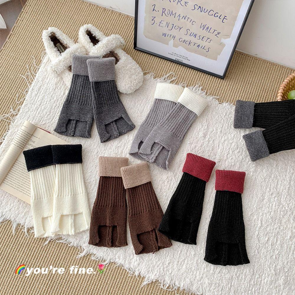 Harajuku Children's Leg Warmers Japanese Style Knitted Foot Cover Fashion Kids Long Socks  Winter