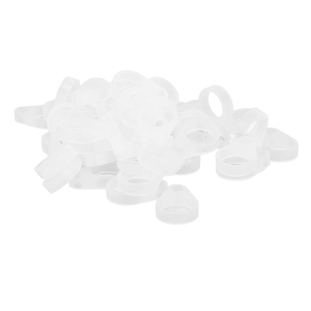 50Pcs Hearing Aid Silicone Loop Flexible Replacement Hearing Aid Clip Adaptor for Hearing Aid Lanyar