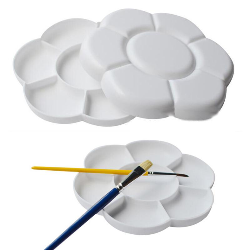 7-hole Plum Blossom Imitation Porcelain Watercolor Palette Art Painting Tray Oil Painting Palette Tray