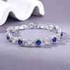 Popular Jewelry Accessories Colored Zircon Jewelry Bracelet Brass Plated Platinum Handmade