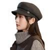 Versatile British Style Fashion Beret Women's Autumn and Winter Windproof Warm Painter Newspaper Boy Hat Korean Style Fashion Star Anise Hat
