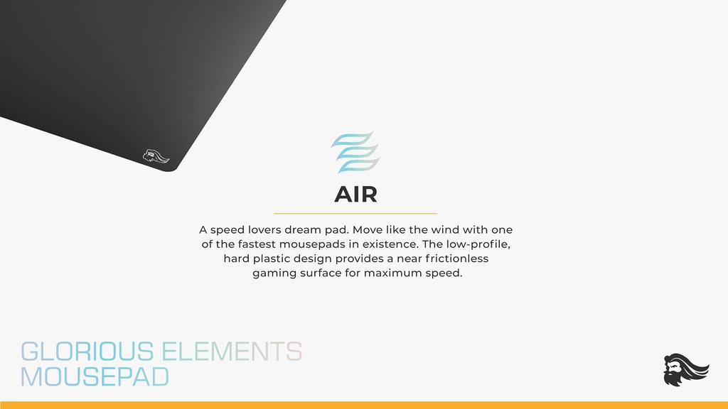 Glorious Gaming Mouse Pad Element Mouse Pad Air Hard Plastic Thin High Speed Type 0.5mm [Black]