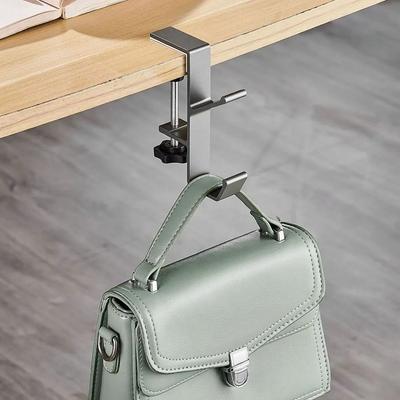 Portable Hanging Bag Hook Student Desk Side Hanging Bag Artifact Removable Mobile Handbag Holders Multi-functional Table Hook