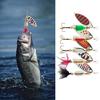5Pcs Metal Spoon Spinner Lure Long Cast Metal Rotating Fishing Lure Hard Metal Spinner Baits with Hook Enduring
