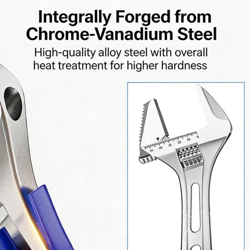 0-45mm Adjustable Double Use Wrench Pipe Wrench for Faucet/Connecting Pipe/Shower Head Hand Tool for Water Pipe