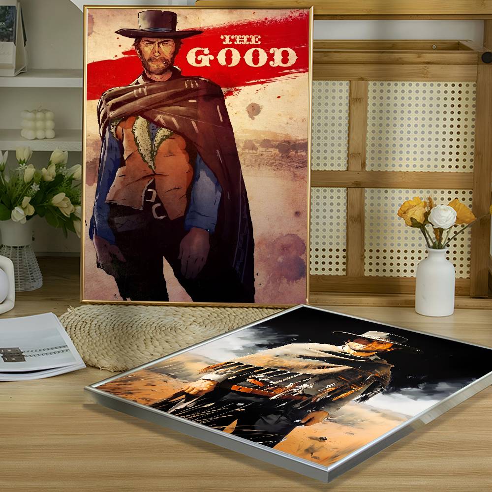 1pc The Good The Bad And The Ugly Poster Sticker Print Waterproof Wall Art For Living Room Bedroom Home Decor