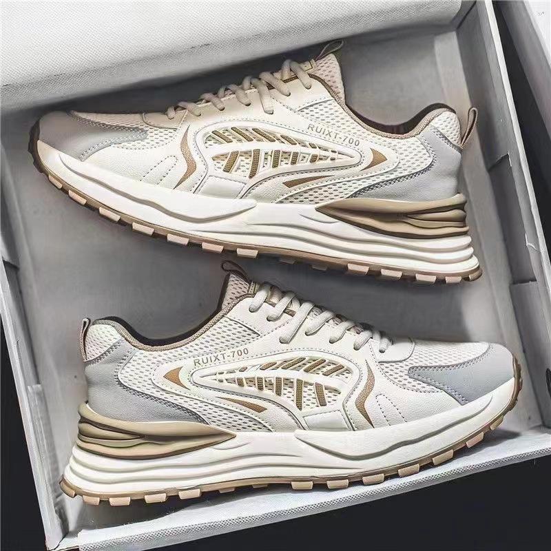 Men's Shoes Summer Mesh Breathable Deodorant Student Running Casual Sports Men's Heightening Forrest Gump Versatile Dad Trendy Shoes