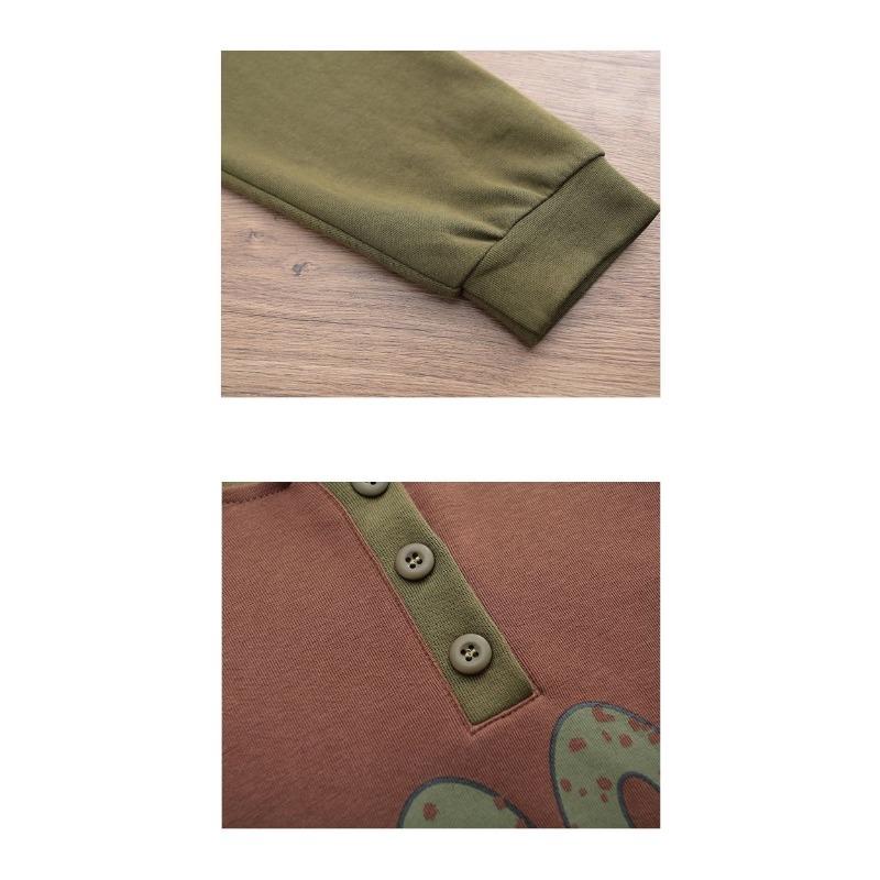 Hooded Sweatshirt for Women New Autumn Korean Style Letter Print Button Hooded Pullover Top