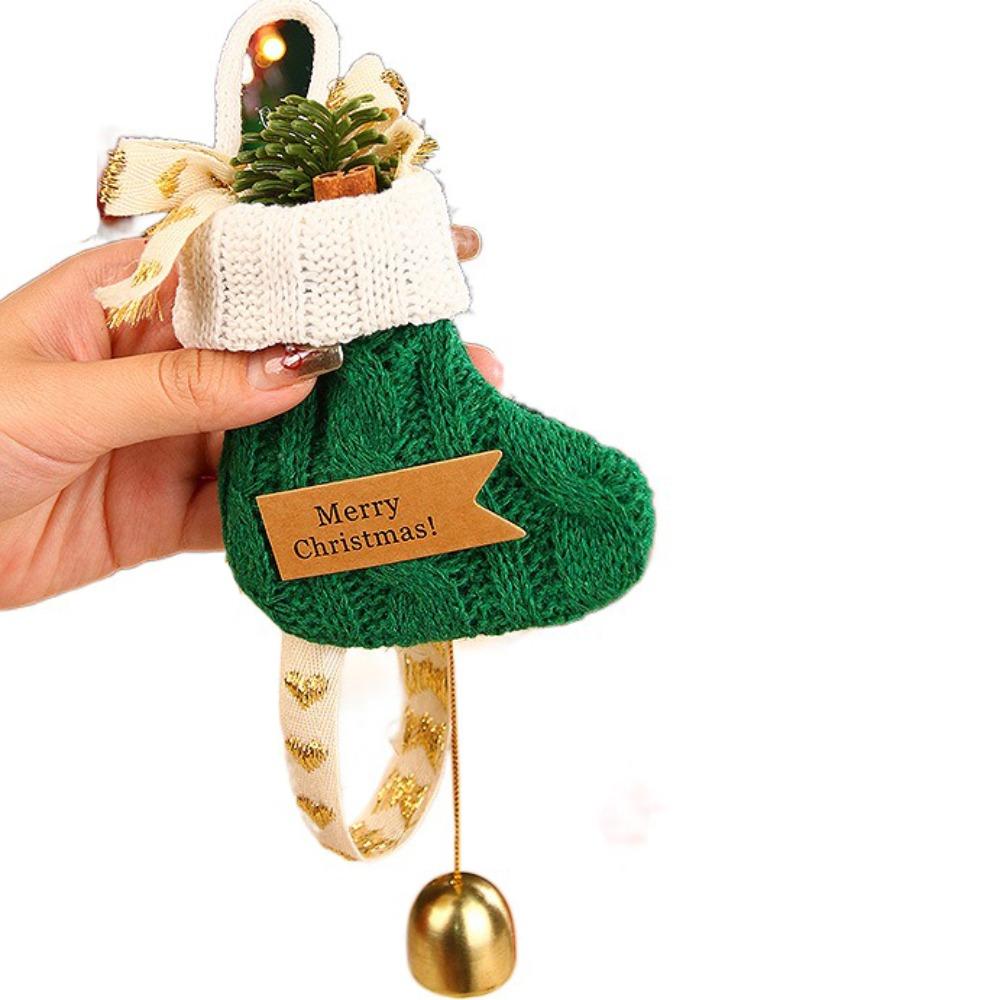 Cartoon Felt Christmas Tree Pendant with Wind Chime Xmas Hanging Decorations Xmas Decoration  Adult