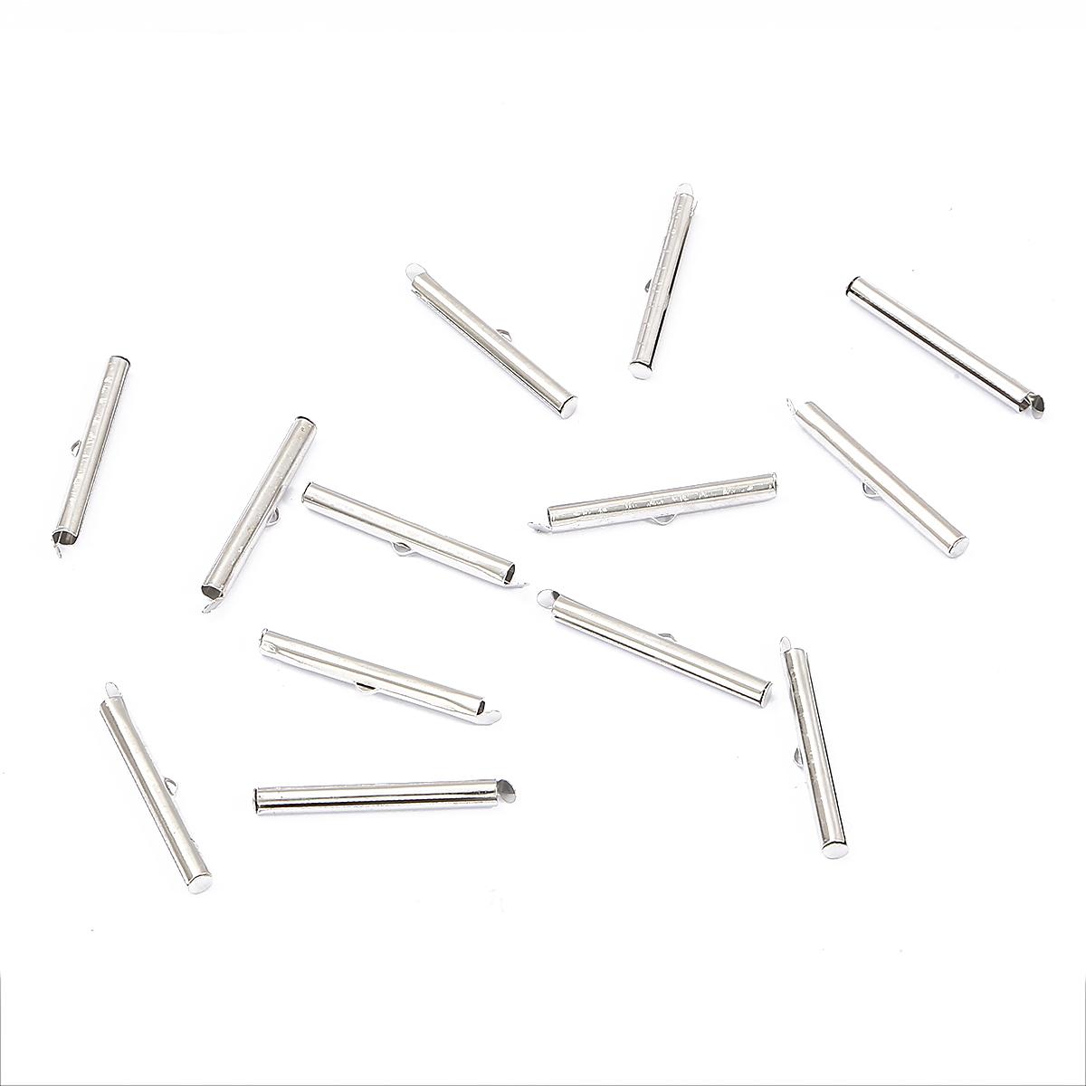 

Новые 30-50 шт., обжимные застежки, колпачки-слайдеры, DIY, разъемы для ожерелья, браслета, ювелирные изделия, фурнитура 30mm 40pcs роман серебряный