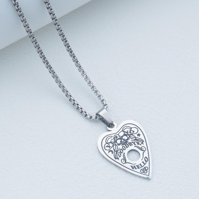 

Ожерелье из нержавеющей стали Hollow Love Good Boy ожерелье индивидуальность простое мужское и женское ожерелье