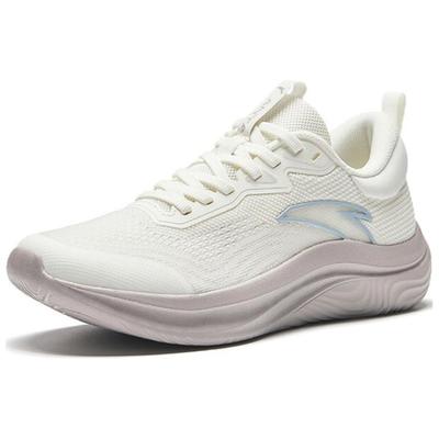Cushioning, Wear Resistant Low Top Running Shoes Women's Ivory White Sneakers 122437761R-2
