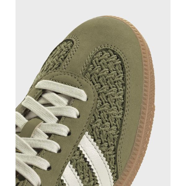 adidas Samba OG Örgü Paket - Orbit Yeşili Kadın Spor Ayakkabı Krem-Beyaz Sakız-3 JR9447