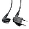 CE VDE Certified European L-Shaped 2-Pin Elbow Power Cord with 8-Character Tail