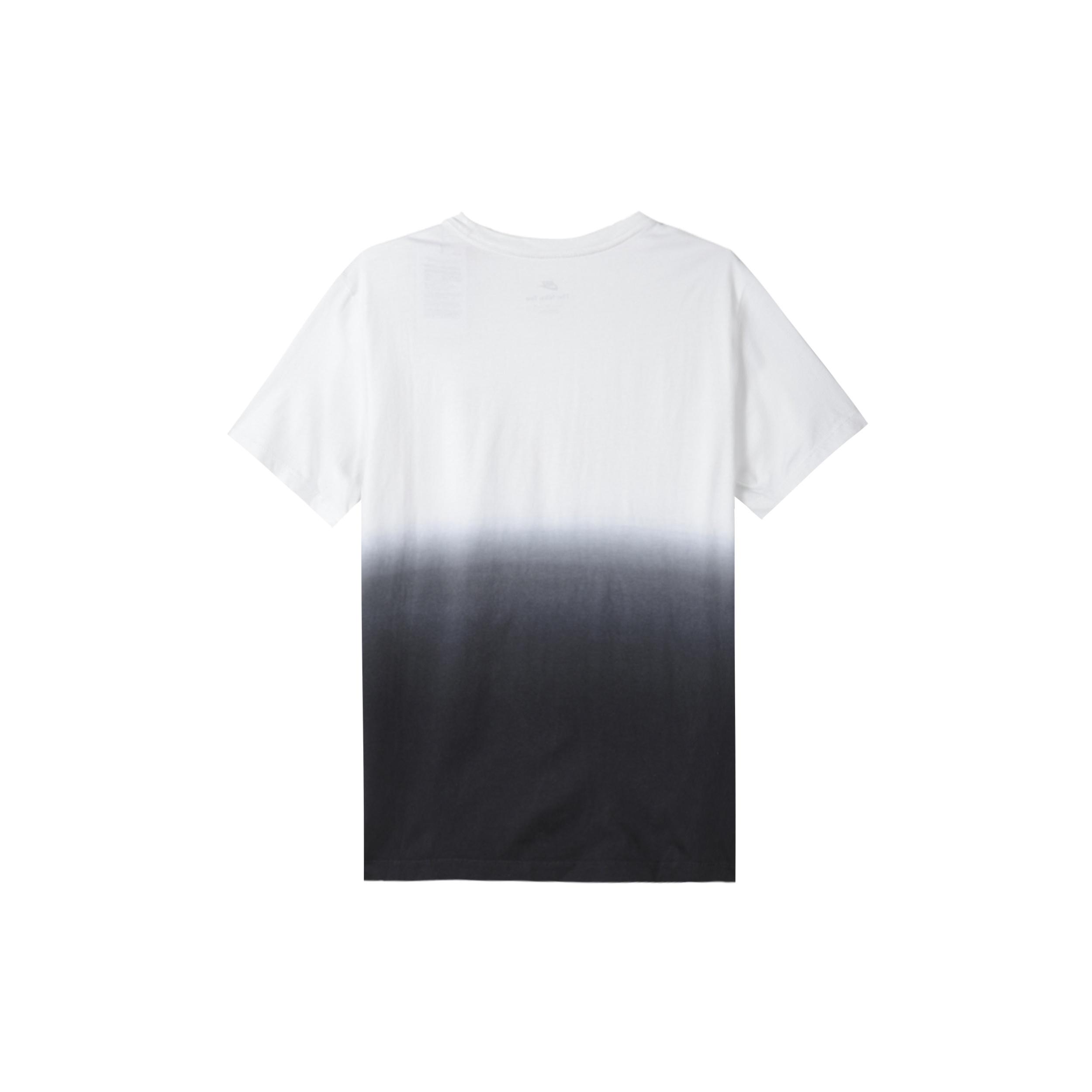 Men s Nike Logo Printing Gradient Casual Sports Round Neck Short Sleeve White T-Shirt DR7824-100 S