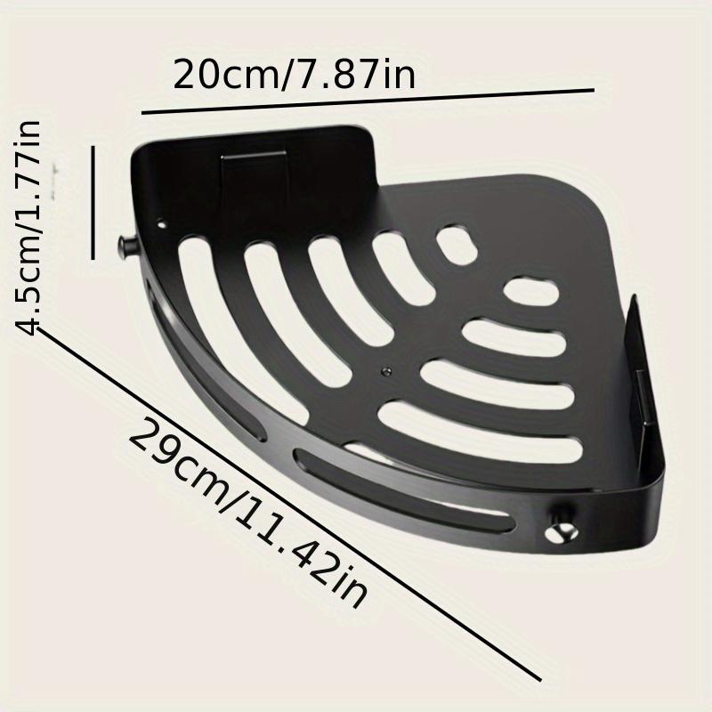 Wandmontiertes Dreieckregal aus Harz, Bohrloses Badezimmer-Aufbewahrungsregal, Vielseitiger Hängeorganizer für Toilettenartikel und Zubehör, Badezimmer-Organizer