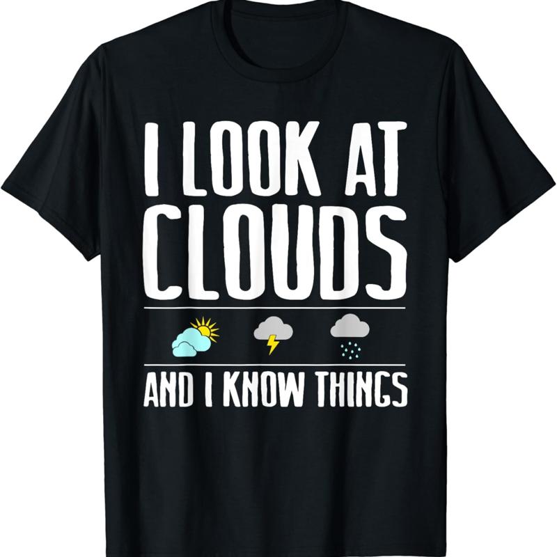 Funny Meteorologist Cool Chaser Weather Forecast Clouds T Shirt S разноцветный