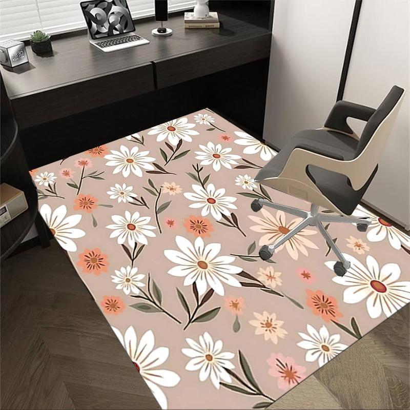 1PC Floral Pattern Non-Slip Floor carpet, suitable for Office, bedroomand playrooms. It can also be used as a sofa footrest cover-T42