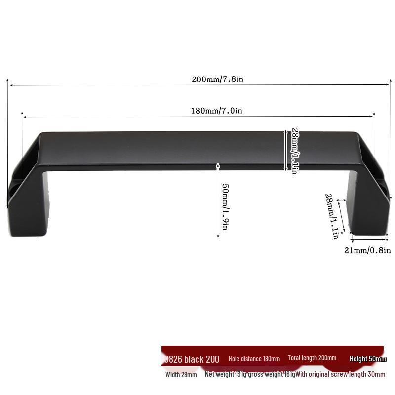 Heavy Duty Black Metal Barn Door Handle for Sliding & Wooden Doors