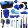 27-Piece Car Cleaning & Polishing Brush Set with Electric Drill Attachments
