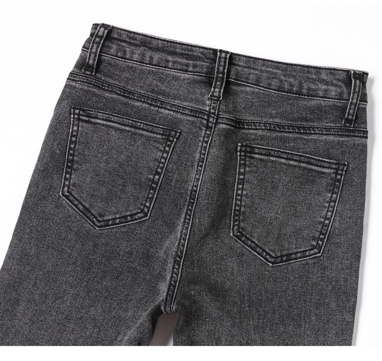 Xintang Dámské skinny džíny s vysokým pasem: Jaro/Podzim 2025, Elastické tužkové kalhoty slim fit.