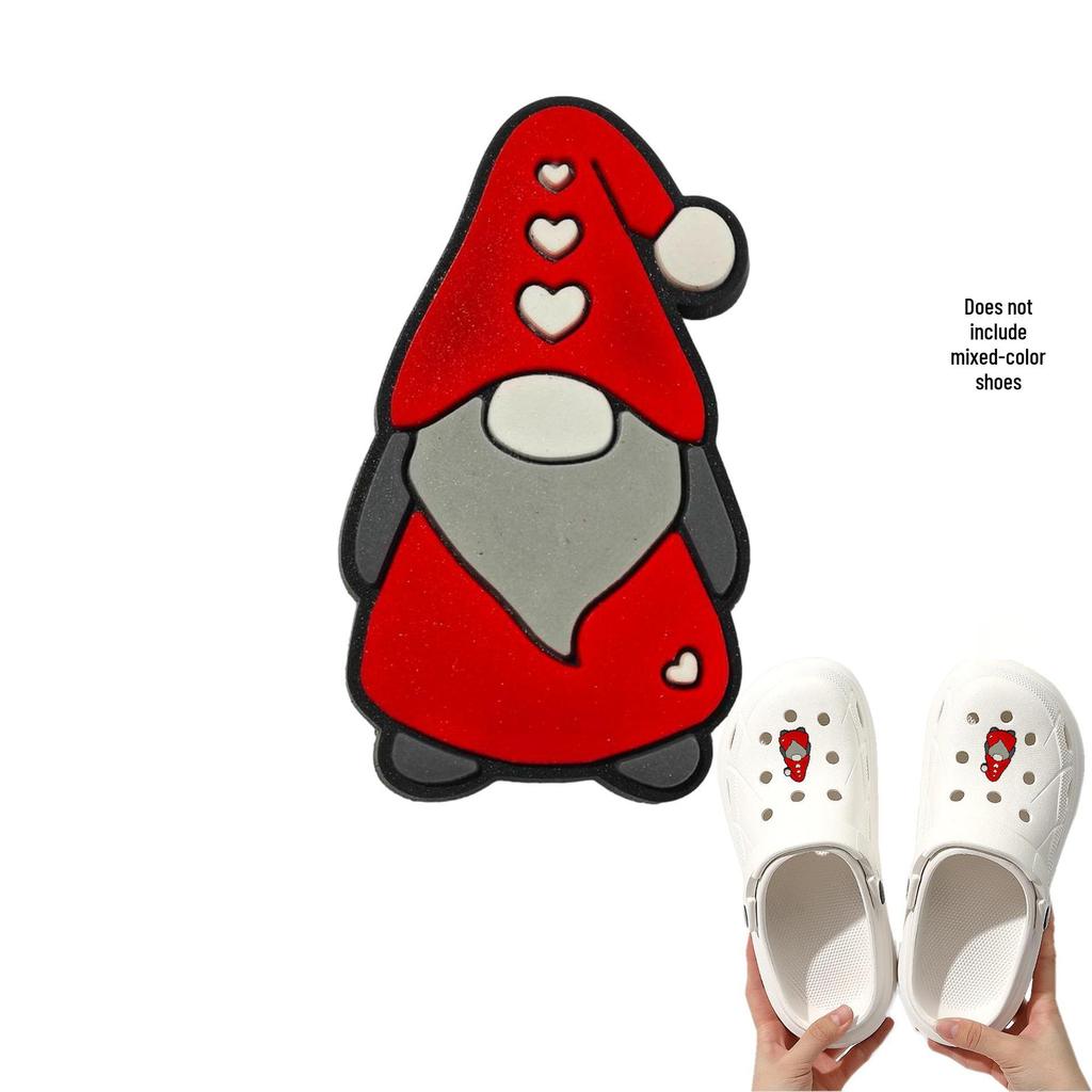 Detachable Christmas Shoe Buckle: PVC Flower Decoration for Hole Shoes