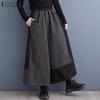 ZANZEA Women Fashion Elastic Waist Striped Loose Wide Leg Pants