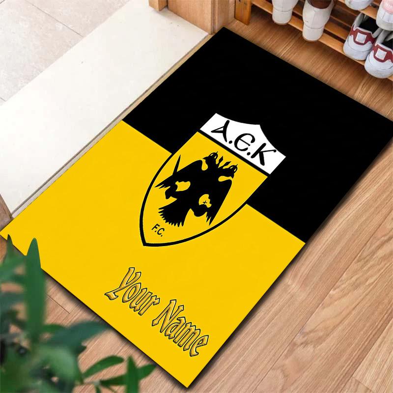 Aek Fc Benutzerdefinierter Name Teppich für Wohnzimmer Schlafzimmer Zuhause Sofadekoration, Kinder Spiel rutschfeste Fußmatte
