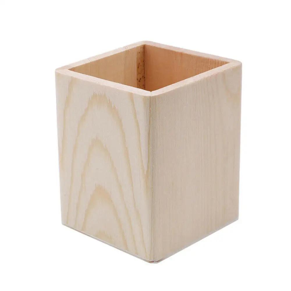 

Wooden stationery storage box for pens, pencil cases, office pen holders, makeup brush containers, stationery supplies,