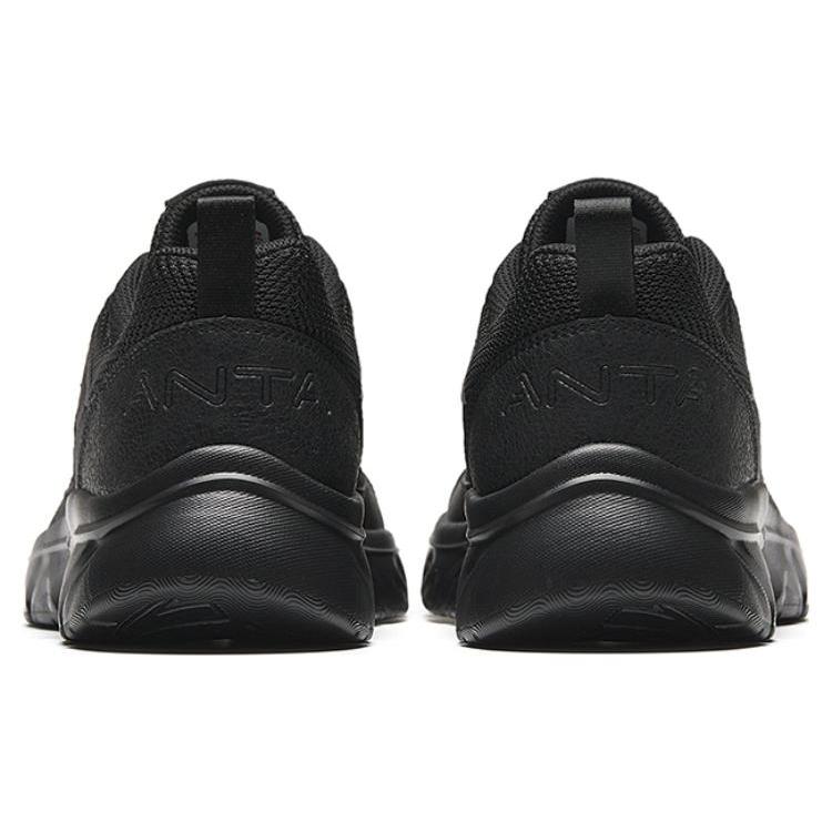 Anta Slip Resistant Abrasion Resistant Low Top Running Shoes Men's Black 912345580-2