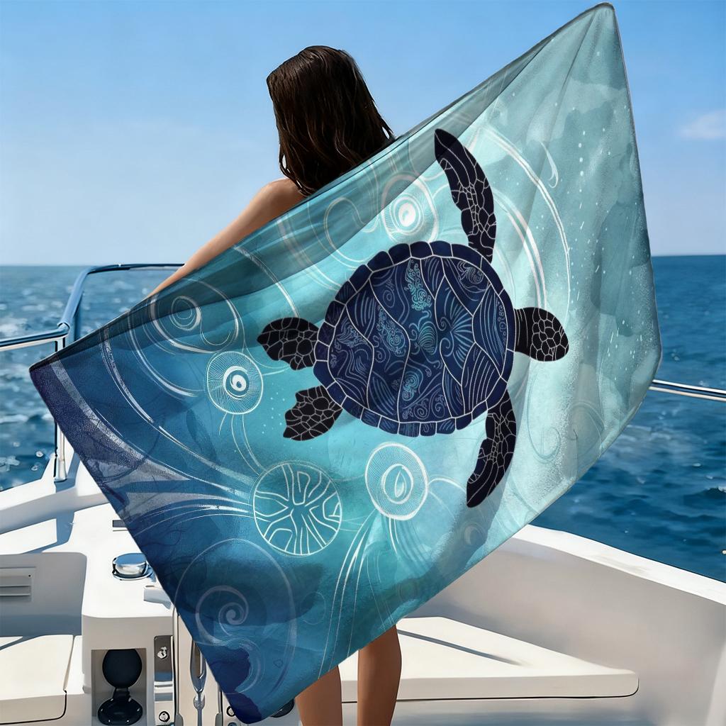Fresh Sea Turtle Beach Towel Quick-Drying Small To Large Bath Towel For Beach Pool Yoga Gym Home Travel Towel Gift for Friend