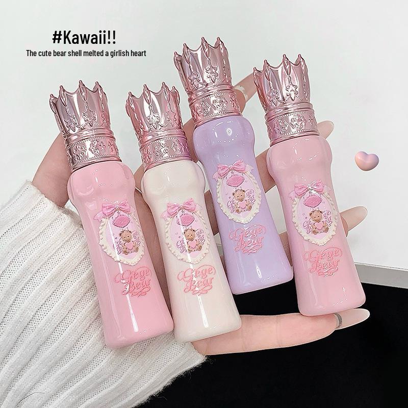 Gegebear Seidenvelours Lippen-Schlamm: Langanhaltender, Antihaftender, Aufhellender Lipgloss.