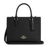 Maggie 25 Gold Logo Pebbled Leather Tote Bag Shopping Bag Shoulder Crossbody Tote Medium Women's Black