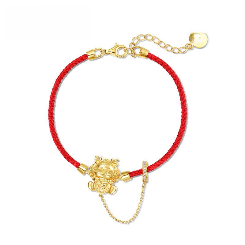 2024 Lucky Red Rope Bracelet with S925 Sterling Silver Coin - Original Niche Design for Women