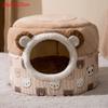 Cat Bed House Soft Plush Kennel Puppy Cushion Small Dogs Cats Nest Winter Warm Sleeping Pet Dog Bed Pet Mat Supplies Cat House