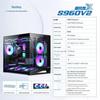 Huntkey S960V2 Blizzard X Panoramic MATX Desktop Case with 360-Water Cooling