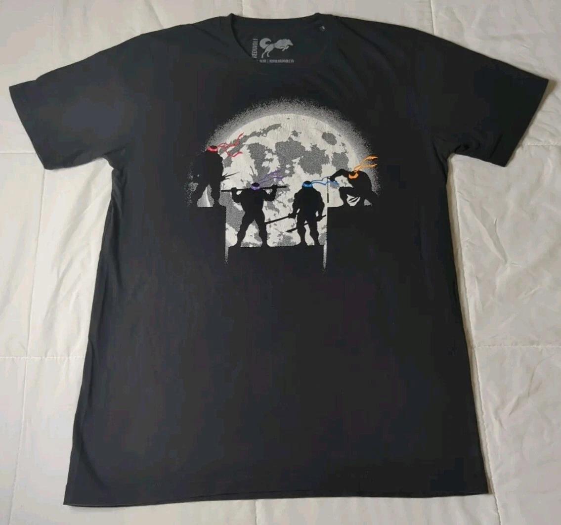 

Teenage Mutant Ninja Turtles Men s Red Wolf T-shirt Solid Black w/Graphic Size L L