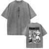 VINLAND SAGA Manga Graphic T-shirt Thorfinn Vintage Washed Oversized T Shirt Men Women Clothing Summer Cotton Short Sleeve Tees