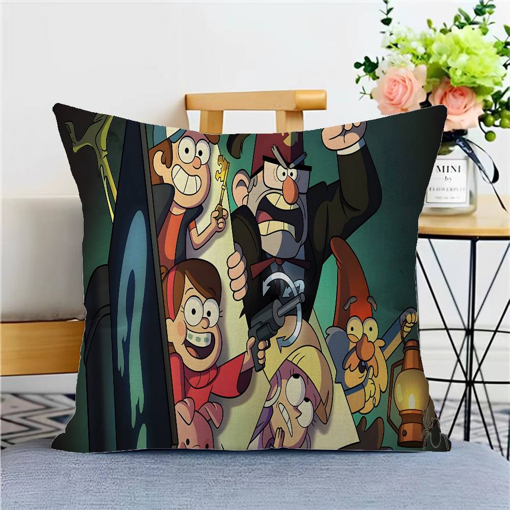 

Фильм Гравити Фолз Подушка Подарок Украшение для дома и офиса Спальня Диван Автомобиль Наволочка Чехол 45x45 12x12Inch